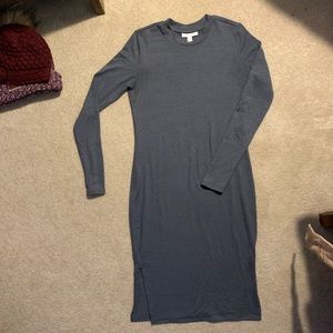 Grey long sweater dress